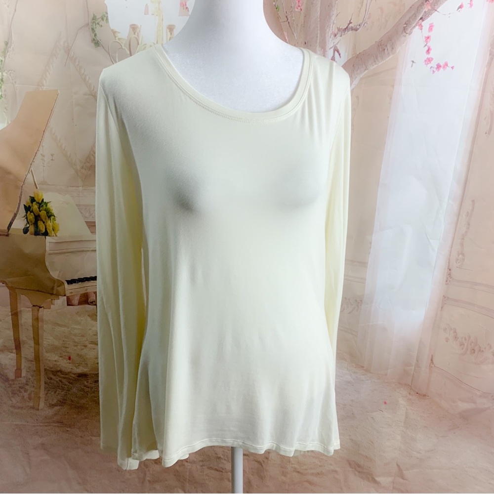 NEW Tahari Candace Long Sleeve Blouse in Winter White - Picture 5 of 12